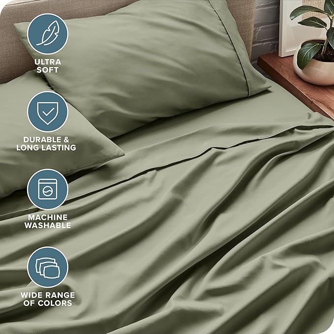 Bare Home Split Head Flex King Sheet Set - Image 5