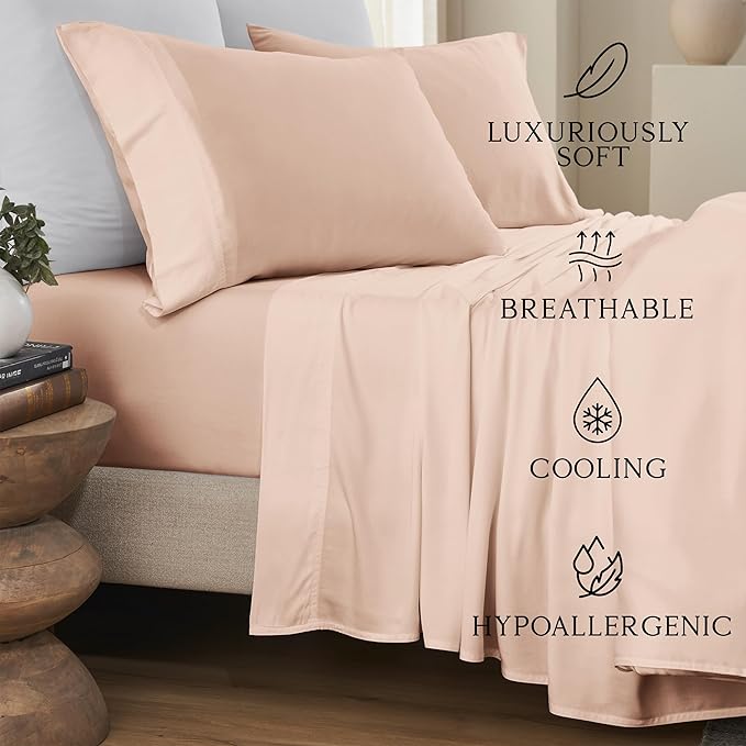 Karissa Mae Cooling Bamboo Viscose Queen Size Pillowcase Set | 100% FSC - Image 2