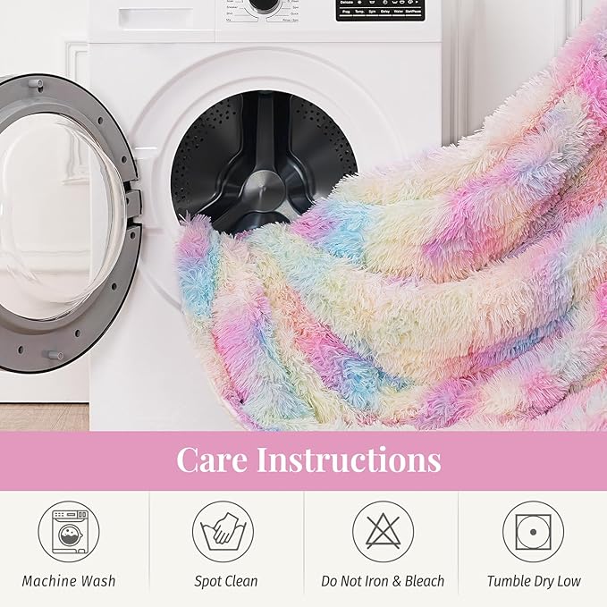 Wemore Shaggy Long Fur Faux Fur Weighted Blanket, Cozy and Fluffy Plush Sherpa - Image 7