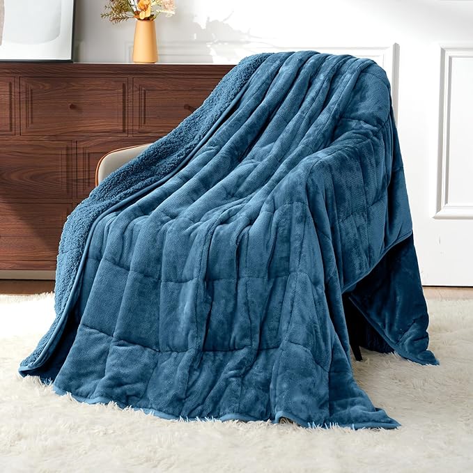 Uttermara Sherpa Fleece Weighted Blanket 15 lbs by Uttermara