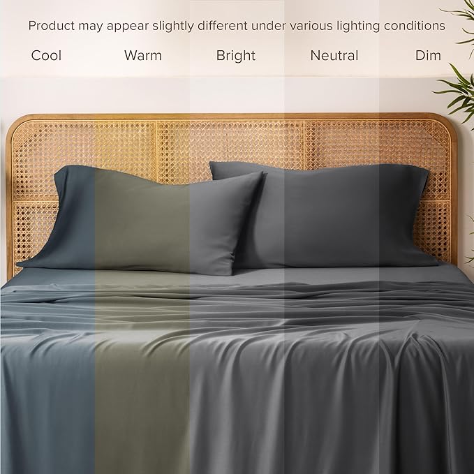 Bare Home 100% Rayon Made from Bamboo Luxury Queen Size Set of 2 Cooling - Image 5