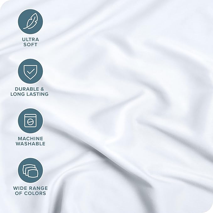 Bare Home 2-Pack Fitted Bottom Sheets Split Head Flex King - Image 2