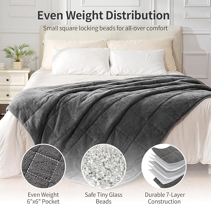 Uttermara Weighted Blankets for Adults King Size, 15lbs 90x90 inches Blanket - Image 6