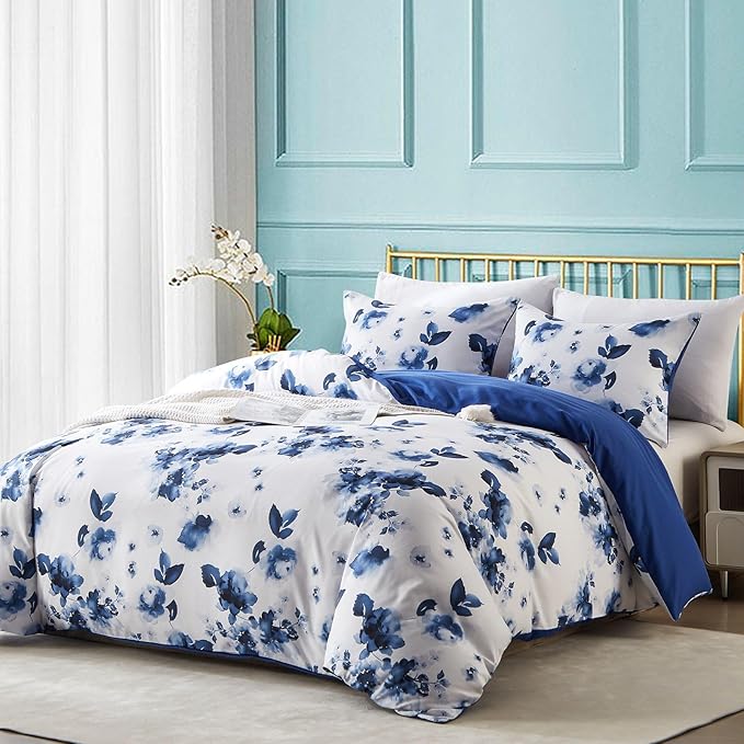 Cupocupa Duvet Cover King Size Set Boho Floral Pattern King Duvet Cover Set by CupocupaHomeCollection