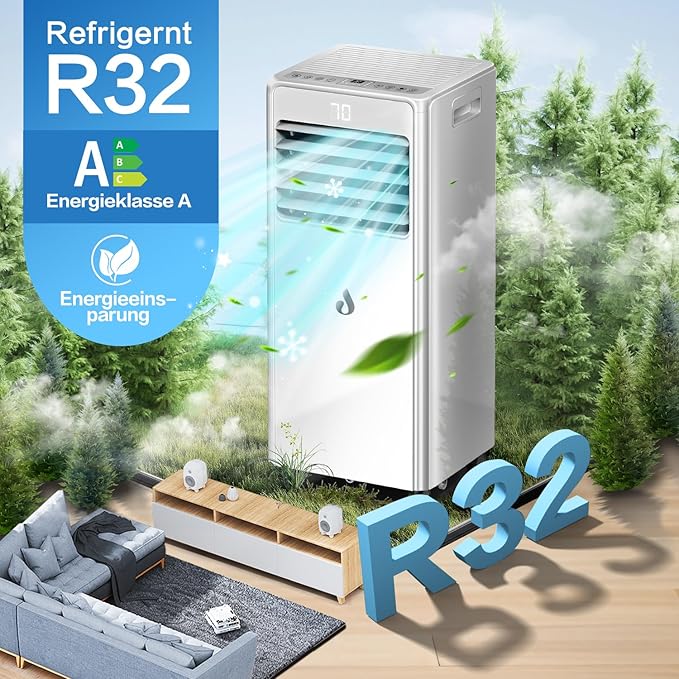 10,000 BTU Portable Air Conditioners for Rooms Up to 450 Sq.Ft,4-in-1 Cooling & Dehumidifier Air Conditioning Unit with Remote,Smart AC Unit with Installation Kit for Home/Office-DeskoryOffice