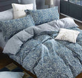 SLEEPBELLA Duvet Cover King, 600 Thread Count Cotton Blue & Green Paisley by SLEEPBELLA