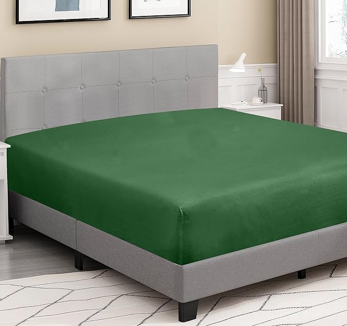 ROYALE LINENS 300 Thread Count 100% Long Staple Combed Cotton Fitted Sheet Queen - Image 3