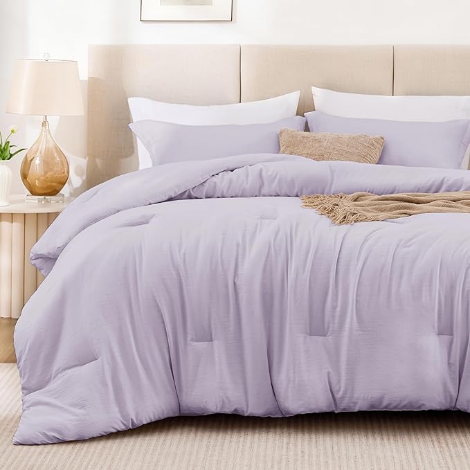 Love's cabin Lavender Twin/Twin XL Comforter Set, 2-Piece Prewashed Bed Set - Image 2