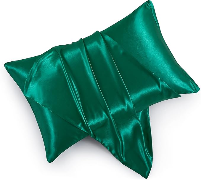 Satin Pillowcases with Zipper （20x36）, King Size Pillowcases Set of 2 by HommxJF