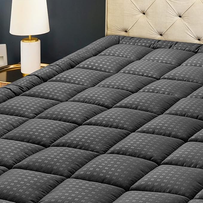 HYLEORY Full XL Mattress Pad Quilted Fitted Mattress Protector Cooling Pillow by HYLEORY-YourBeddingExpert