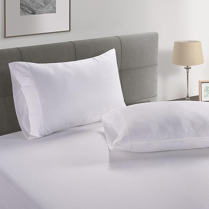 LANE LINEN 100% Organic Cotton Pure White Full Sheets Set, 4-Piece Pure Organic - Image 7