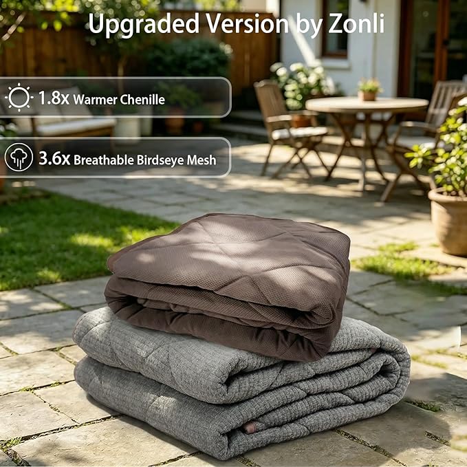 ZonLi 20lbs Weighted Blanket for Adults Sleeping, Double-Sided All Season - Image 2