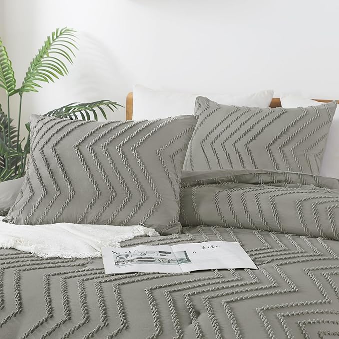 Andency Medium Grey Twin/Twin XL Comforter Set, Twin Bed Comforter - Image 4