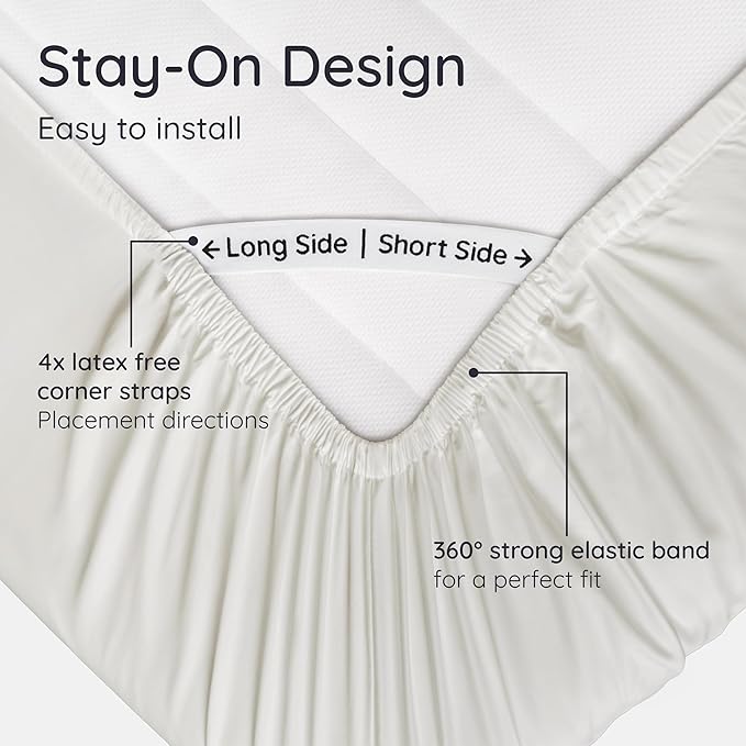 Bambaw 100% Viscose Derived from Bamboo King Fitted Sheet - Image 5