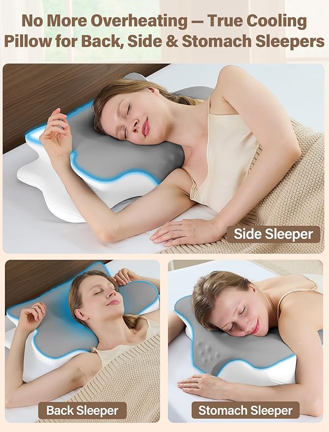 Cervical Neck Pillow for Pain Relief – Ergonomic Memory Foam Pillow for Side - Image 8