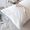 100% Cotton Lace Pillow Cases King Size Set of 2 by RANZNAZPillowcase