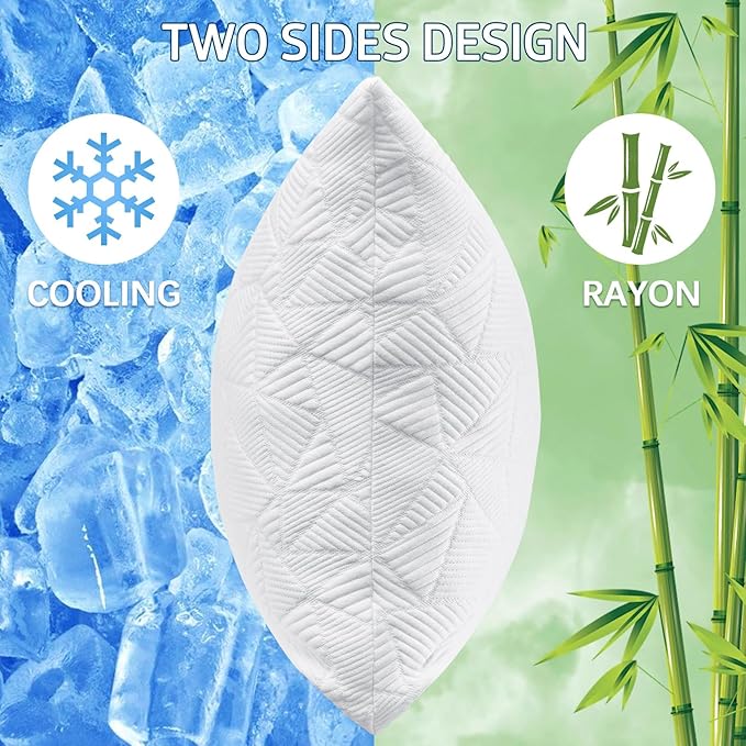 BETU Cooling King Size Pillows Set of 4, Shredded Memory Foam Bed Pillows - Image 2