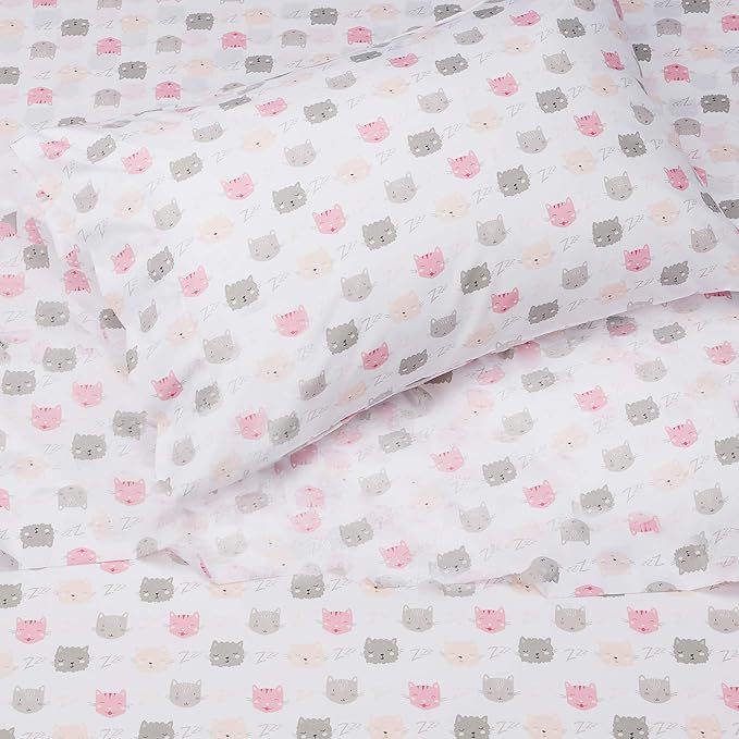 Amazon Basics Kid's Soft, Breathable, Easy-Wash Microfiber 3-Piece Sheet Set - Image 3
