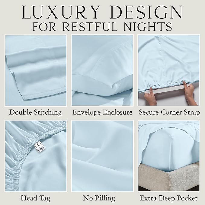 Karissa Mae Cooling Bamboo Viscose Standard Size Pillowcase Set | 100% - Image 3