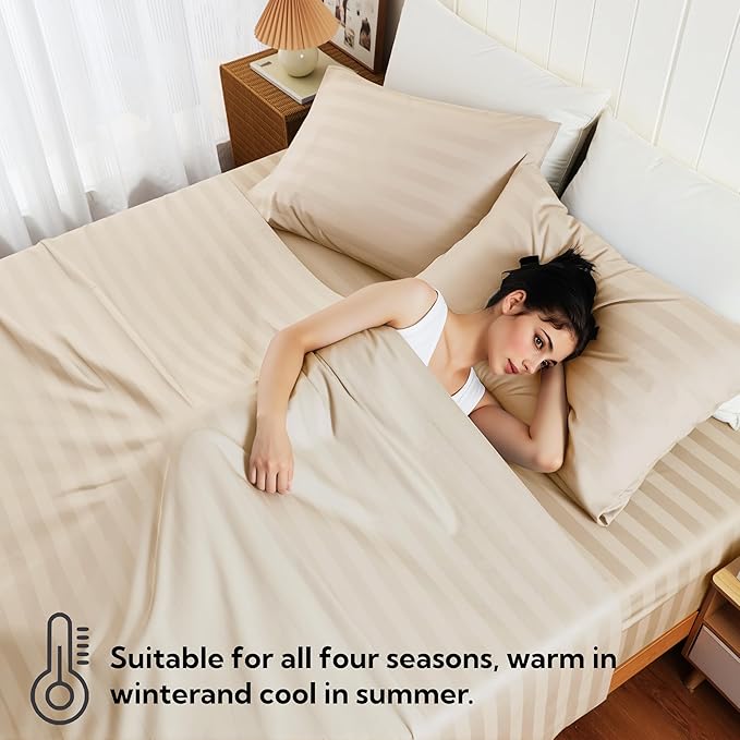 Cotton Flat Sheets Only, 600 TC 100% Cotton Flat Sheet Top Sheet Only, TwinXL - Image 7