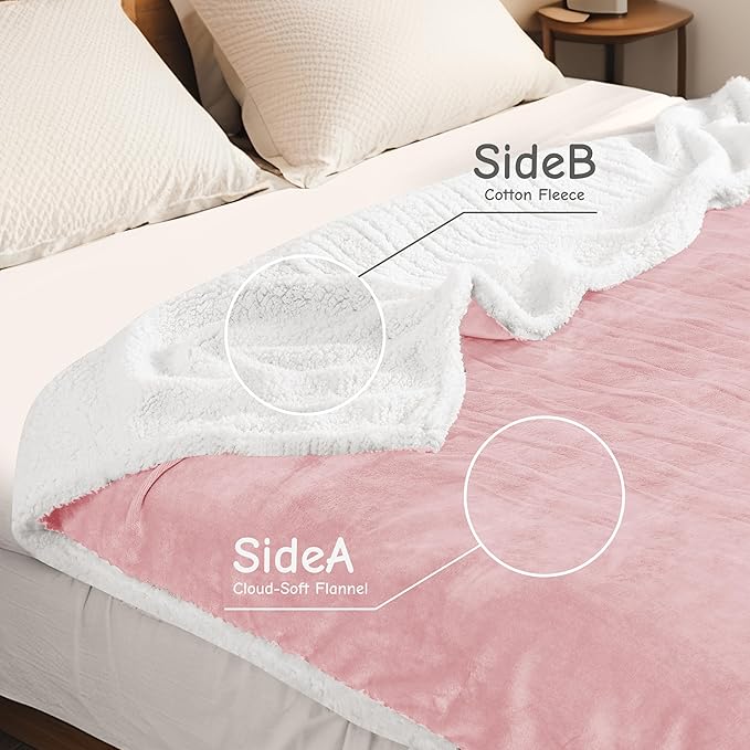 Electric Heated Blanket Throw Size 50"x60", Soft Flannel - Image 2