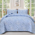 WONGS BEDDING Quilt Queen Size, Botanical Quilt by WONGSBEDDING