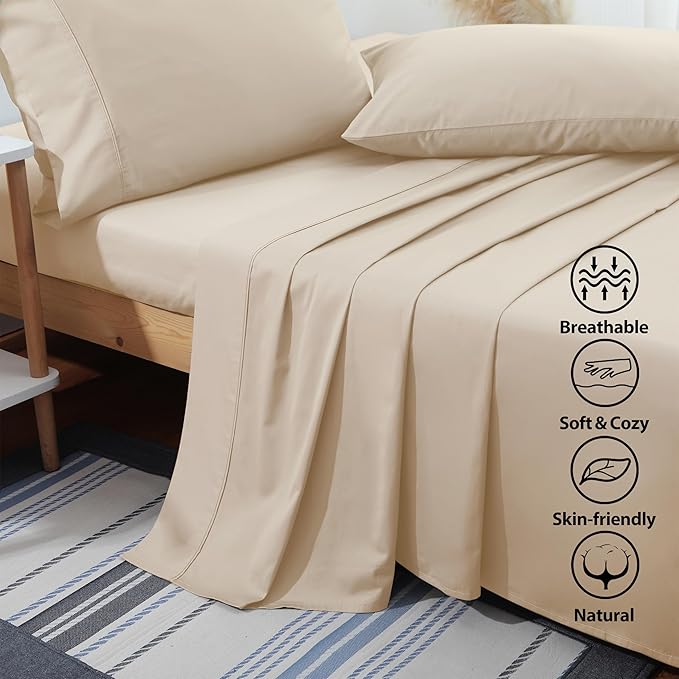 Flat Sheet Only 2 Pack, Calking Size 400 Thread Count 100% Egyptian Cotton Flat - Image 2