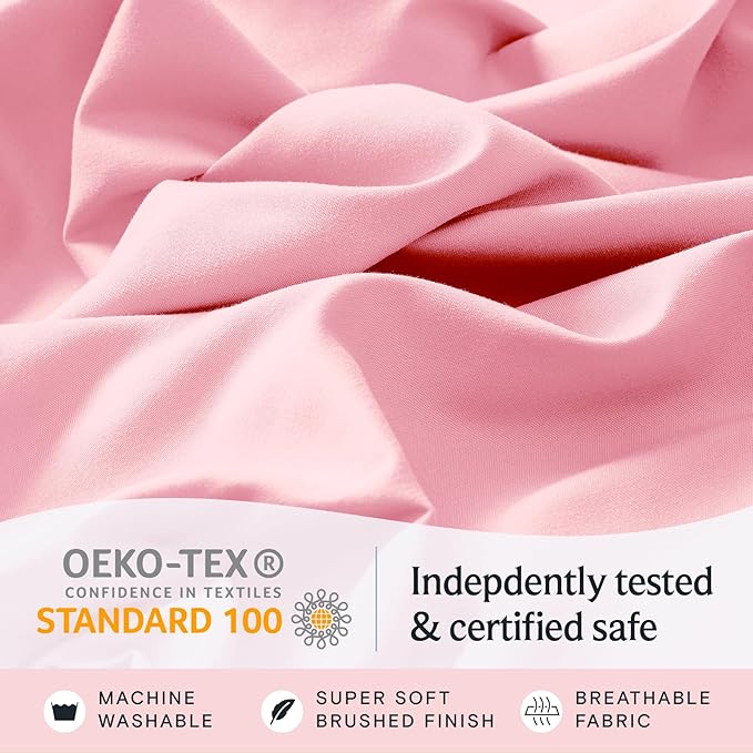 LuxClub 3 PC Twin XL Sheet Set, Deep Pockets Wrinkle Free Cooling Bed Sheets - Image 5