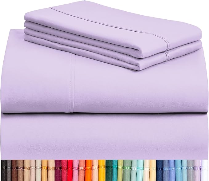 LuxClub 4 PC California King Sheet Set, Breathable Luxury Bed Sheets, Deep by LuxClub
