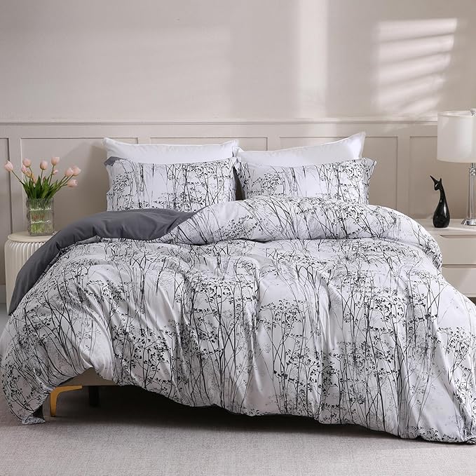 LONAVA King Botaincal 3 Pcs Duvet Cover Set, Breathable Soft Microfiber Deep by LONAVA
