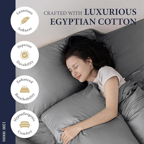 100% Egyptian Cotton Sheets California King Size - Image 2
