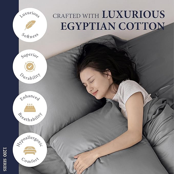 100% Egyptian Cotton Split King Sheets Sets - Image 2