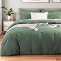 NEXHOME PRO Duvet Cover Twin 100% Washed Cotton, Organic Natural Linen Like by NEXHOMEPRO