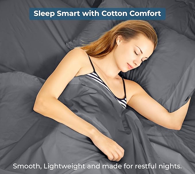 Royale Linens 100% Organic Cotton King Flat Sheet Only - Image 9