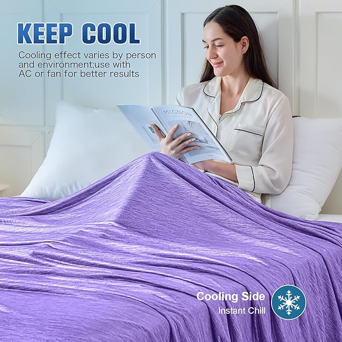 KMUSET Cooling Blanket King Size, Double Sided Summer Cooling Blankets - Image 5