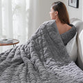 Drewin Sherpa Weighted Blanket for Adults, Dual Sided Cozy Soft Fleece Bed by Home