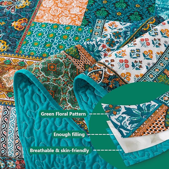 BEDIFANY Cotton Queen Size Quilt Set, Lightweight Bedspread Queen Coverlet - Image 5