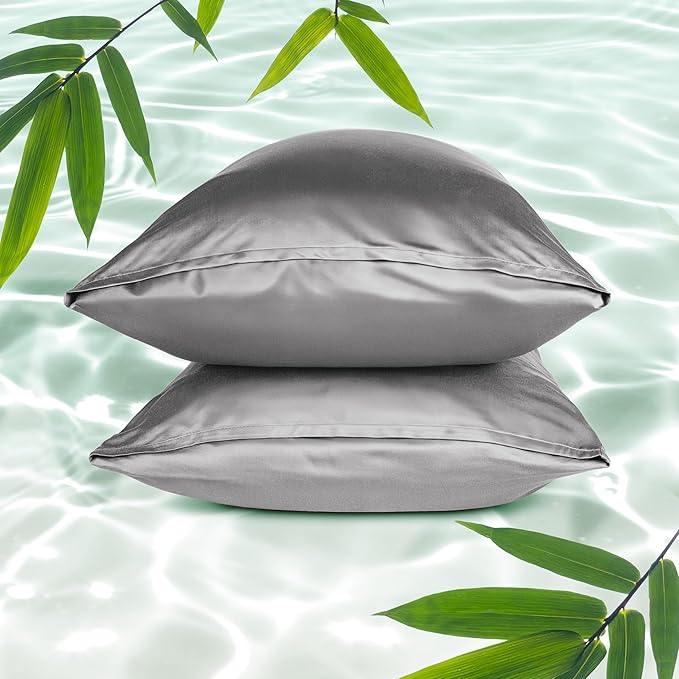 Bare Home 100% Rayon Made from Bamboo Luxury Queen Size Set of 2 Cooling by BareHome
