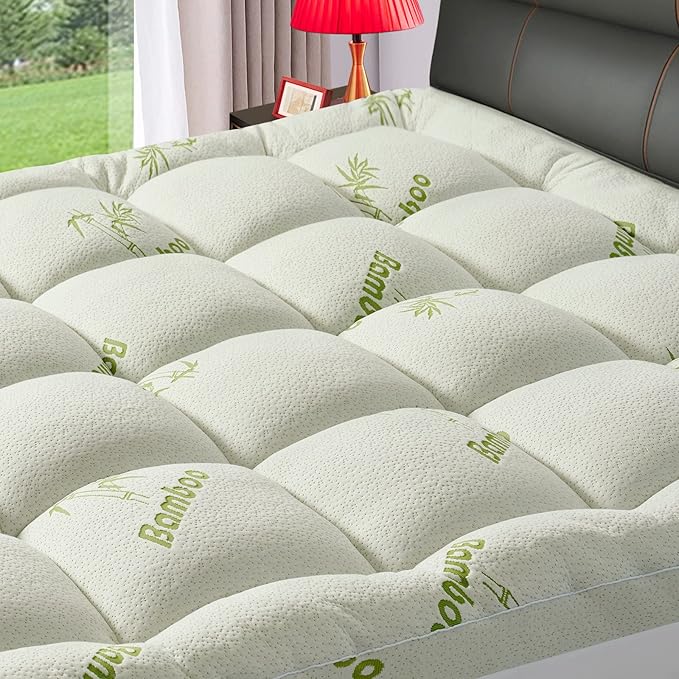 PATSBA Premium Viscose Made from Bamboo Queen Size Mattress Topper by PATSBA