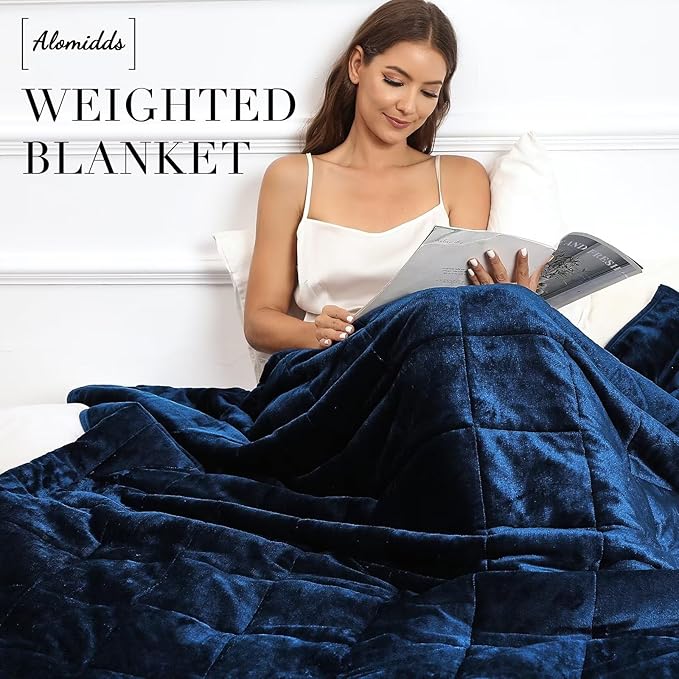 Alomidds Weighted Blanket Queen Size 20lbs 60x80 inches, Sherpa Weighted - Image 3