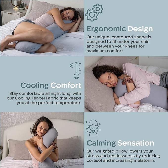 SleepCloud Weighted Body Pillow 6.5lbs - Image 4