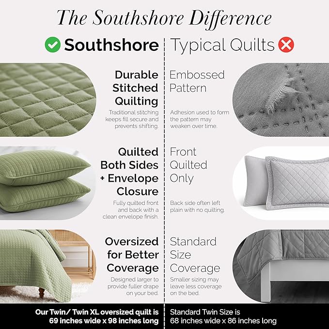 Southshore Fine Living, Inc. Twin XL Comforter Quilt Set, Dorm Room Bedding - Image 4