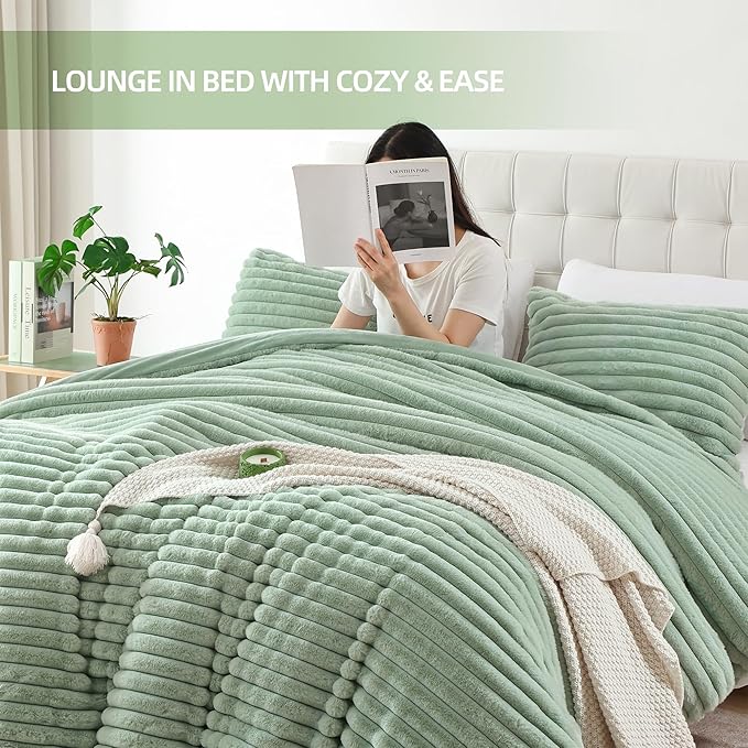 Smoofy Fluffy Full Size Comforter Sets 3 Pieces - Image 6