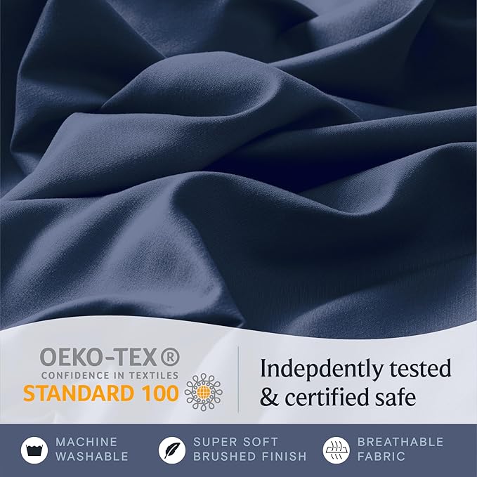 LuxClub 4 PC Queen Sheet Set, Breathable Luxury Bed Sheets, Deep Pockets 18" - Image 7