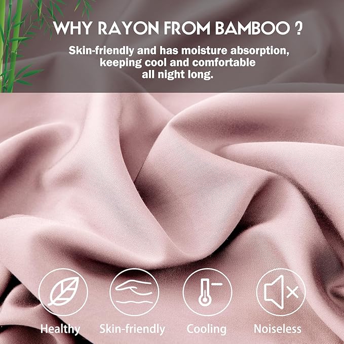 Pillowcases King Size 2 Pack, Cooling Viscose from Bamboo Pillow Cases - Image 2