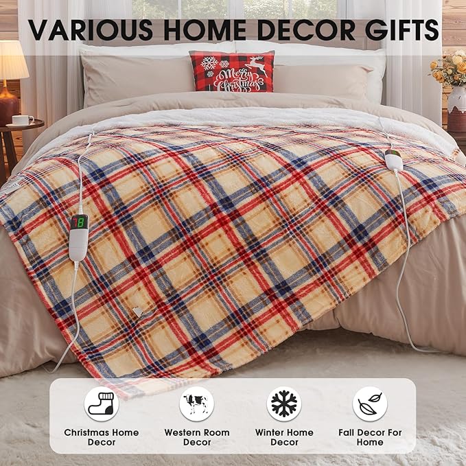 Heated Electric Blanket Queen Size, 84X90 Heating Blanket Queen - Image 6