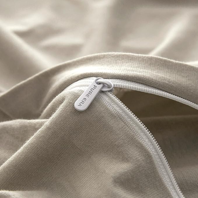 PURE ERA Jersey Knit Duvet Cover Set 100% T-Shirt Cotton Super Soft Comfy 2pc - Image 6