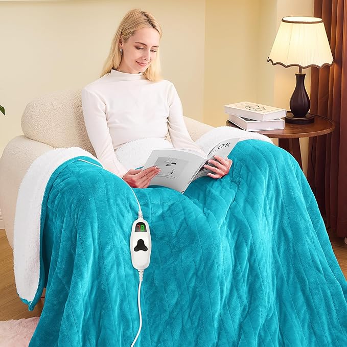 greenoak Heated Blanket Electric Twin 62"X84", Heating Blanket by Greenoak