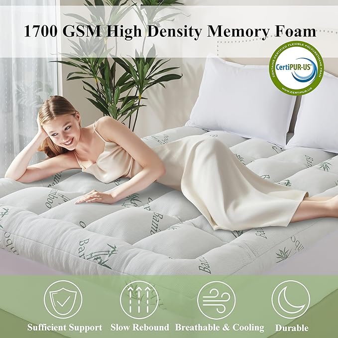 ELNIDO QUEEN® 3 Inch Memory Foam Mattress Topper King Size - Image 3