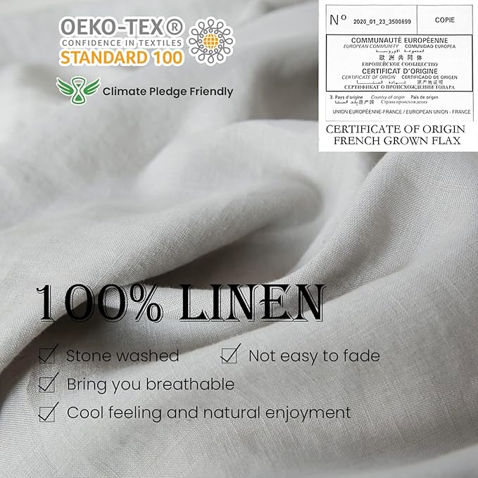 Simple&Opulence 100% Linen Duvet Cover Set - Image 2